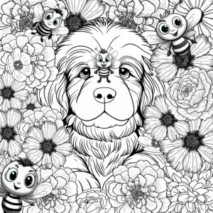 Bee-yond Adorable: Newf in Bloom